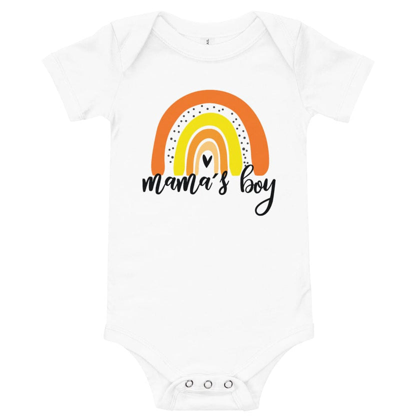 Mamas Boy Baby Onesie - Rainbow