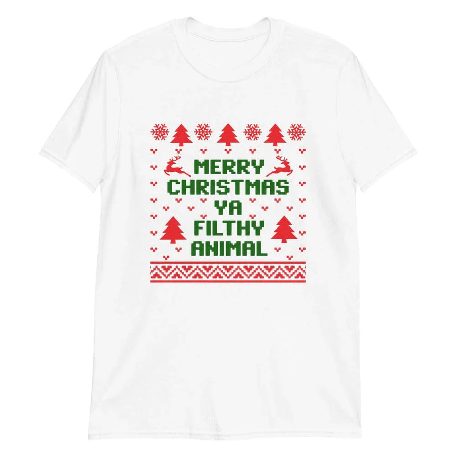 Merry Christmas Ya Filthy Animal Colored Tee