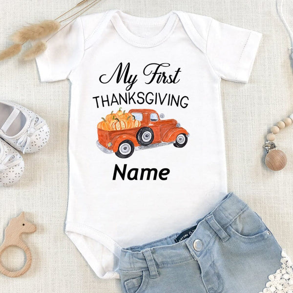 My First Thanksgiving Baby Onesie (Personalized)