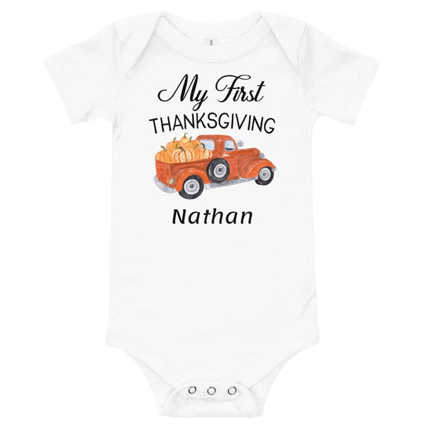 My First Thanksgiving Baby Onesie (Personalized)