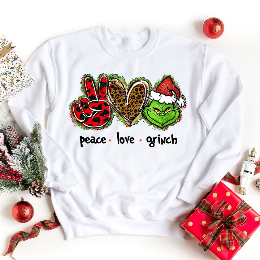 Peace, Love, Grinch, Sweatshirt