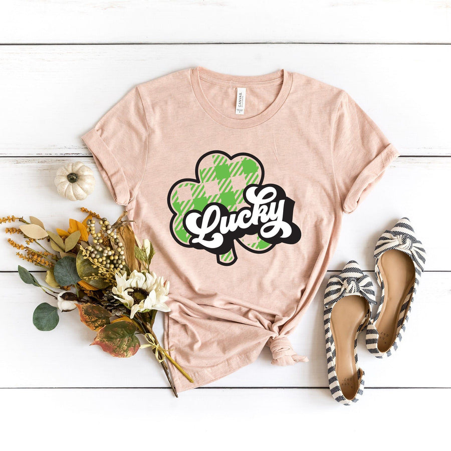 Plaid Lucky Green St. Patty's T-shirt