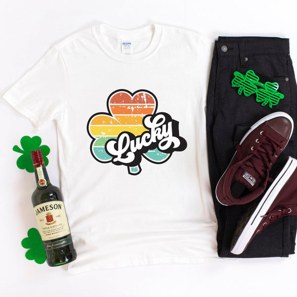 Plaid Lucky Retro St. Paddy's T-shirt