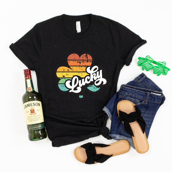 Plaid Lucky Retro St. Paddy's T-shirt