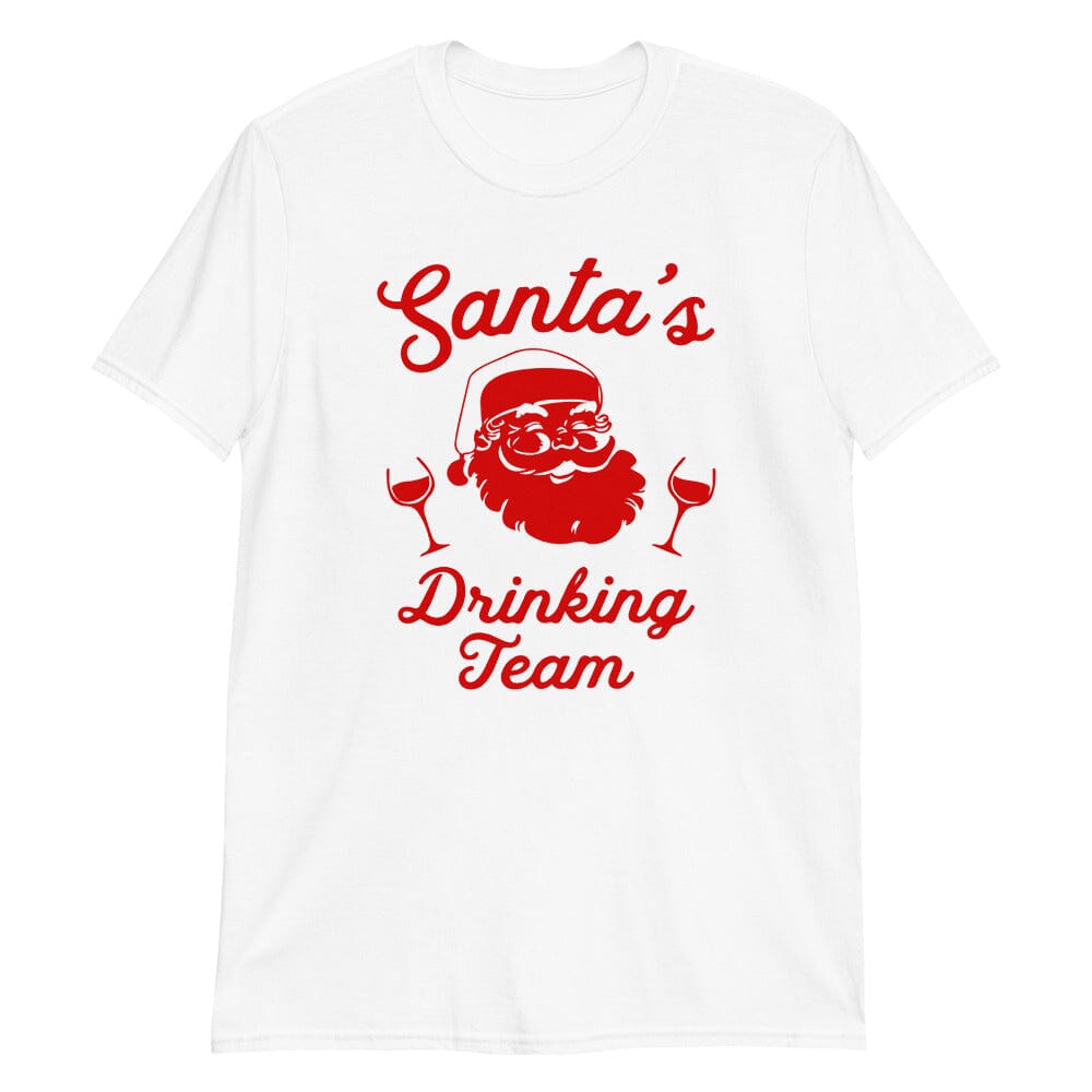 Santa's Drinking Team White Tee