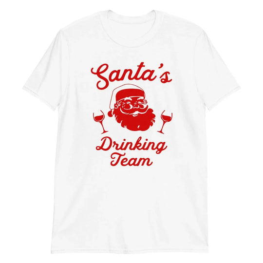 Santa's Drinking Team White Tee