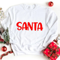 Santa  White Sweatshirt