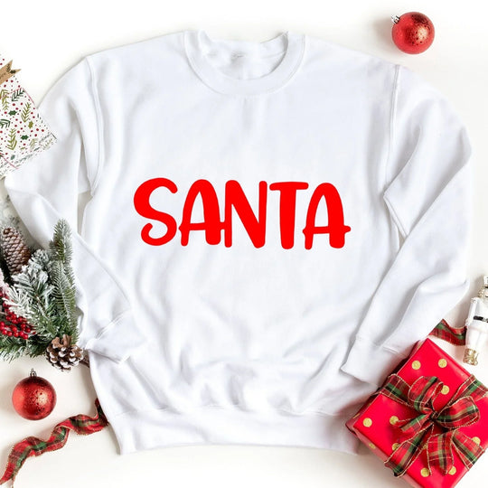 Santa  White Sweatshirt