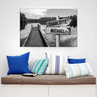 Lake Dock Multi-Names Premium Canvas