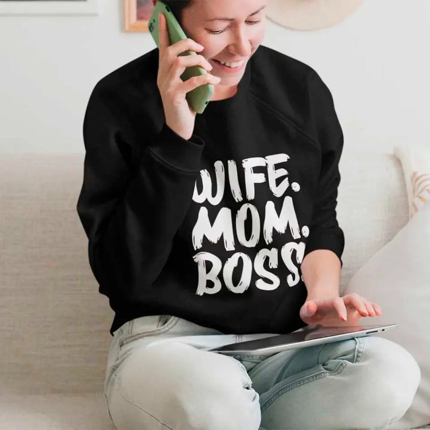 Customizer - Wife Mom Boss Sweatshirt